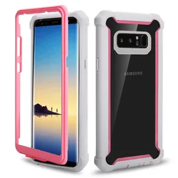 Wireless Charging Fashion Colorful Two-Tone Stitching Samsung s8 s9 s10 Plus s10lite note9 PU Silicon 360 Degree Protection Case