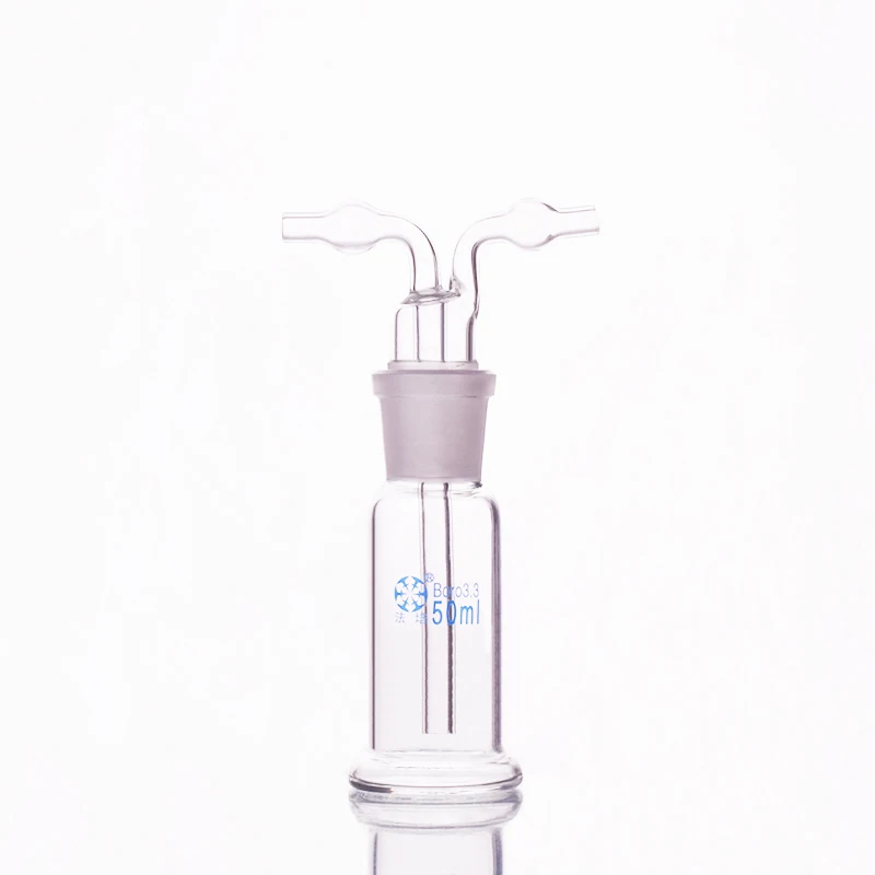 

FAPE Drechsel gas washing bottle, Capacity 50mL, Lab Glass Gas Washing Bottle, Shisha hookah, Borosilicate glass