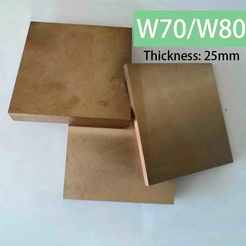 L*W=100*100mm thickness 25mm Copper Tungsten Plate W70 W80