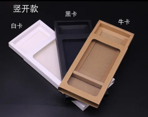 10pcs/lot Kraft packaging cardboard sliding box kraft packaging gift craft box with pvc window paper drawer box gift