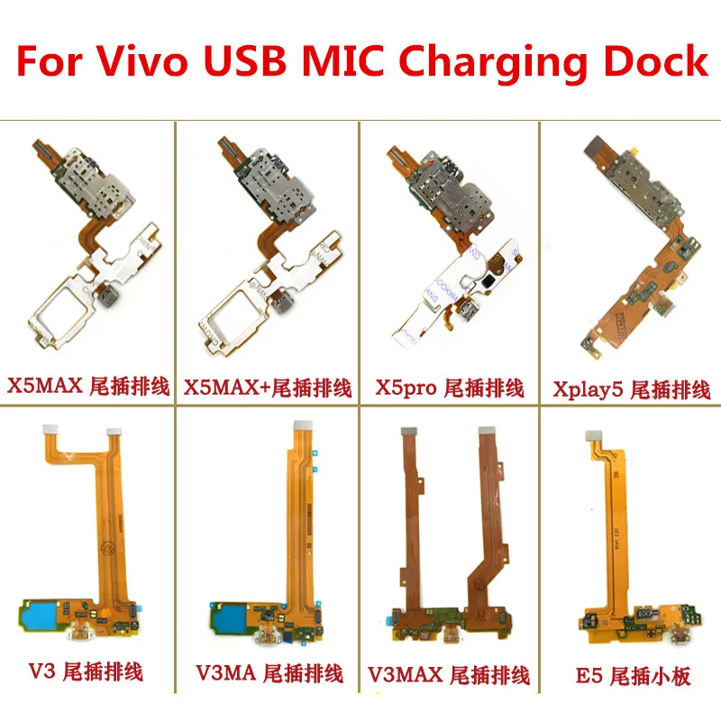 Charging Flex Cable For iPhone X5MAX+ USB Charger Port Dock Connector With Mic Flex Cable,X5pro V3MA V3MAX E5 Xplay Charging