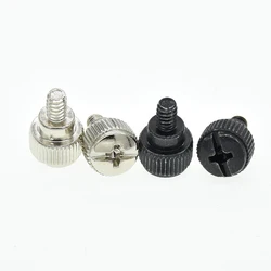 サムネジm3.5,コンピューターケース付き,冷却用,工具不要の丸型調整ネジ,6 #-32*5,10個