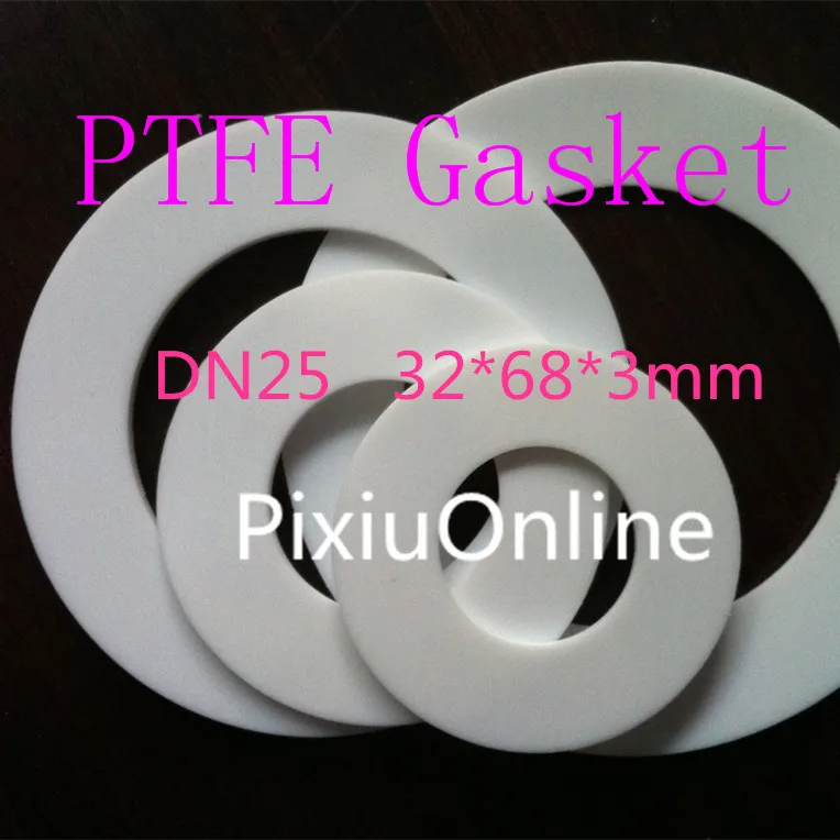 

5PCS/LOT YT924 PTFE Gasket Sealing Ring DN25 Washer Backup Ring 32*68*3mm Drop Shipping