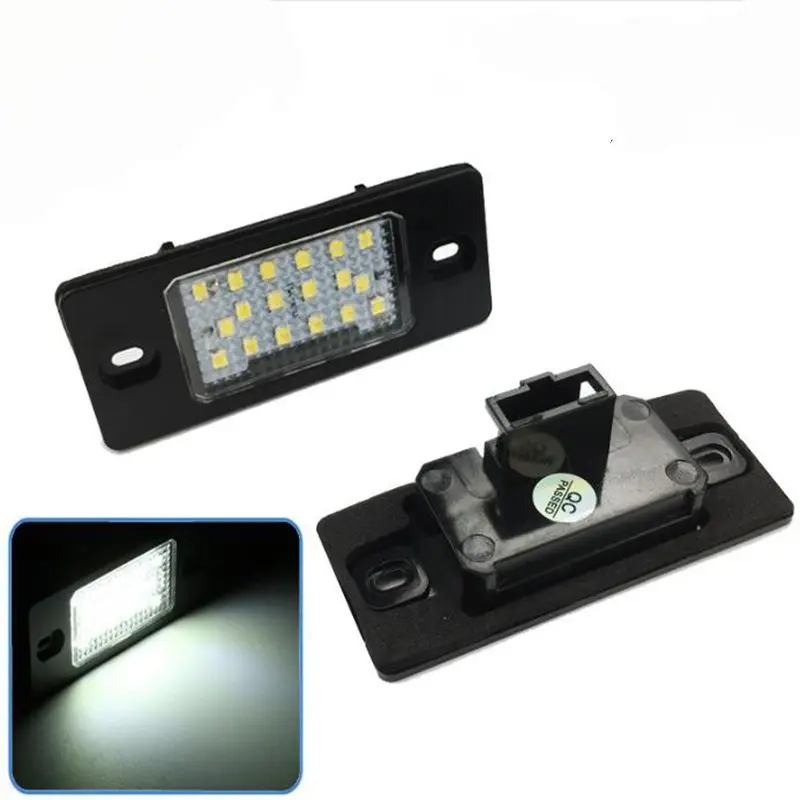 Super Bright 2Pcs Error Free LED License Plate Light for Skoda Superb 18SMD Xenon White