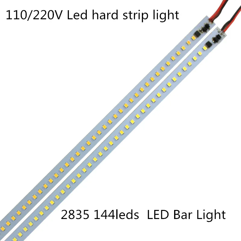 10pcs*100cm Super Bright Hard Luces Bar light AC 220V 110V 2835 168leds Aluminum Alloy LED Bar Light For home Cabinet Kitchen