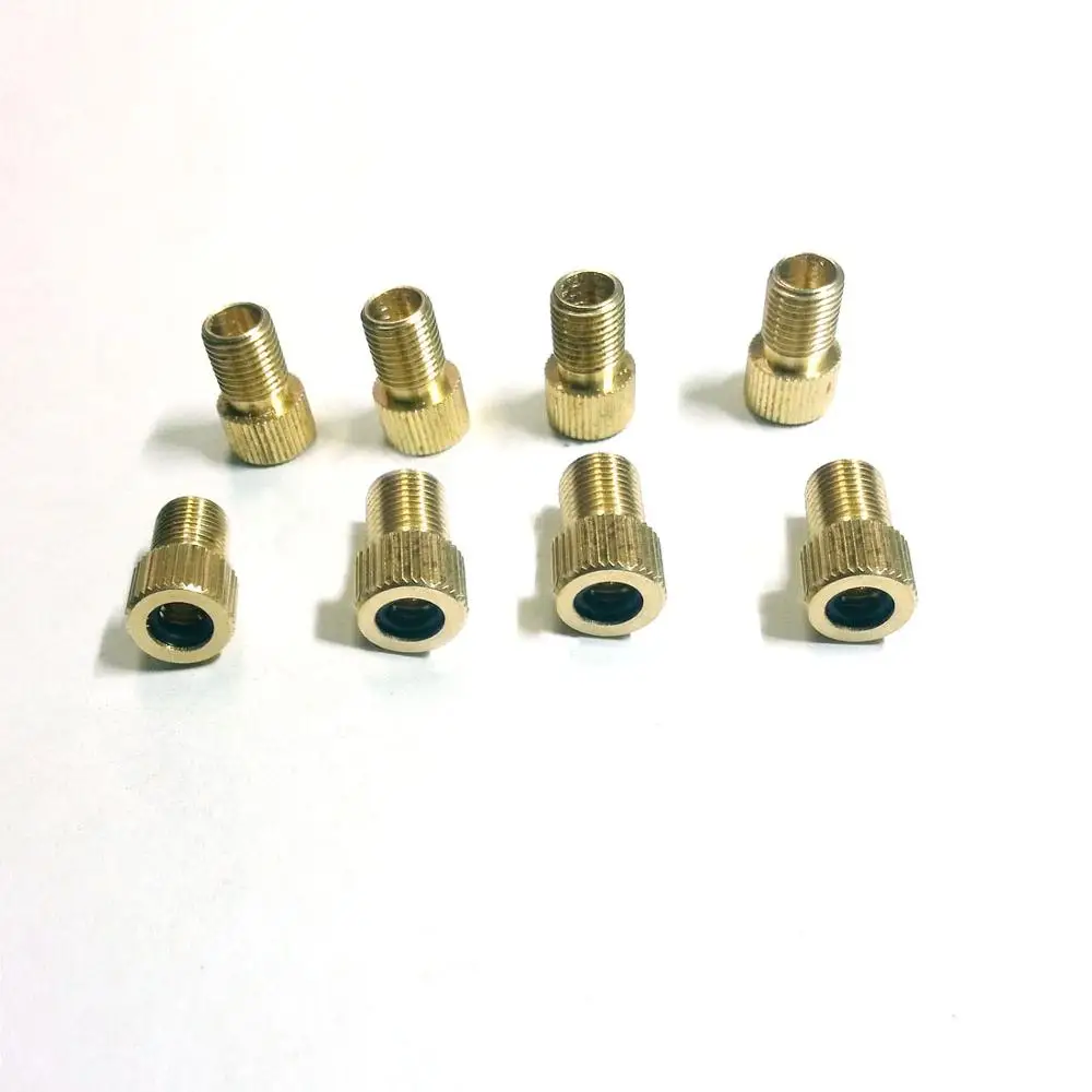 

10pcs bicycle valve converter conversion Presta To Schrader straight-grained brass adapter NEW wholesale price