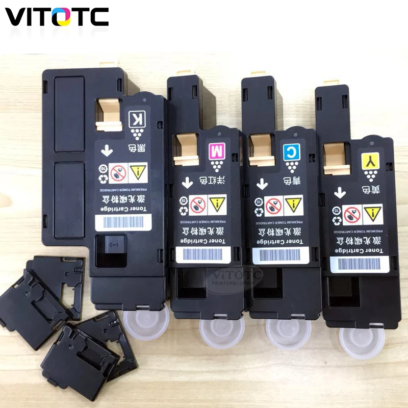 4pcs Empty Toner Cartridge Compatible For Dell 1230 1230cn 1235 1235cn C1660 C1760 C1765 Color Can Refillable Without Toner Chip