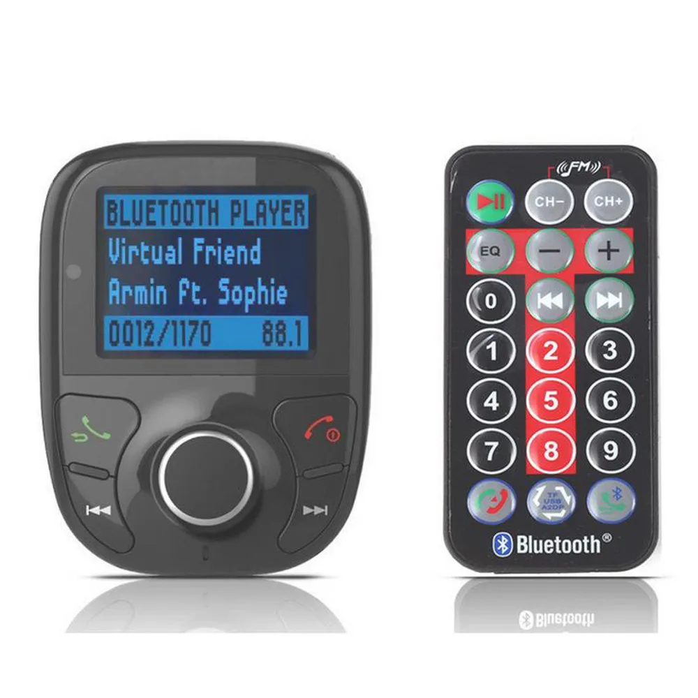 Car MP3 Audio Player Bluetooth FM Transmitter With Remote Control Wireless FM Modulator Car Kit HandsFree LCD Screen USB Charger