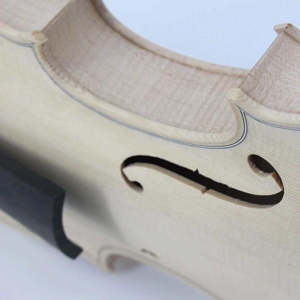 with Natural Dried Flamed Maple Back, Spruce Top, White Blank, Music Instruments, Factory, 25 Years, Unfinished Violin