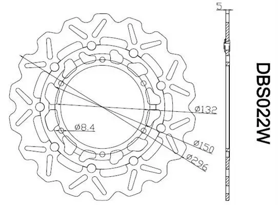 Motorcycle Front Brake Rotor Disc For YAMAHA FJR1300 1999-2011/XVS1300 MIDNIGHT STAR 2007-2011/XV PC1700 ROAD STAR WARRIOR 02-07