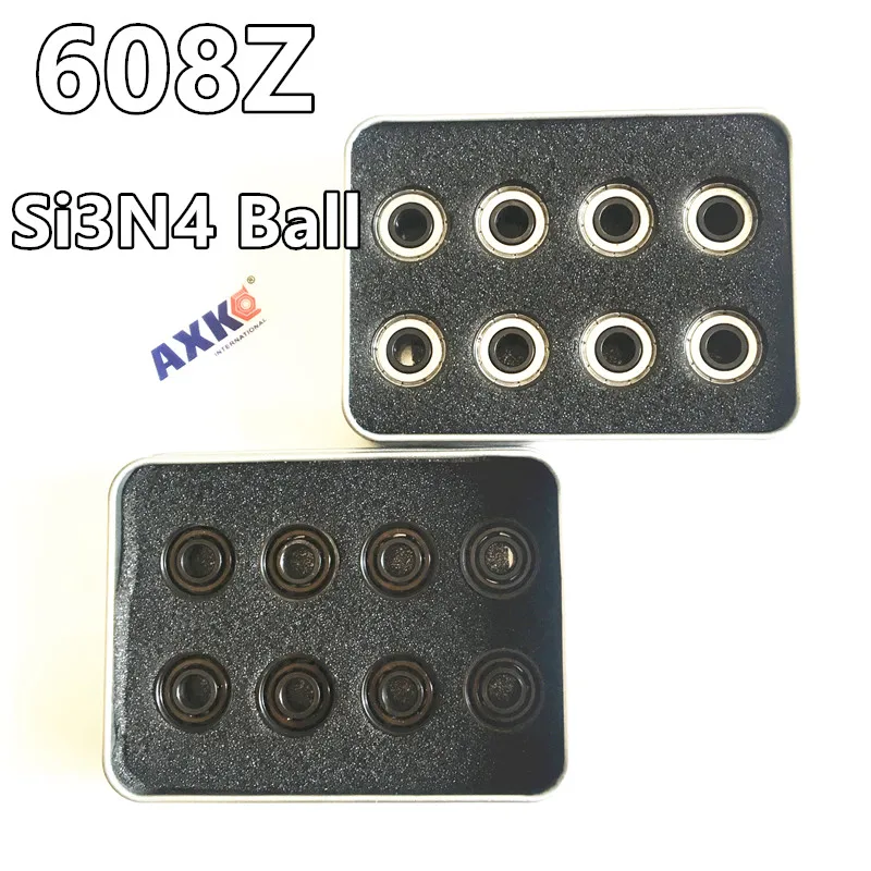 2023 Fast Speed 608z Bsb Abec-11 Black Si3n4 Balls Hybrid Ceramic 6 Beads cuscinetti a sfera 608 Skate 8*22*7mm Hand Spinner Bearing