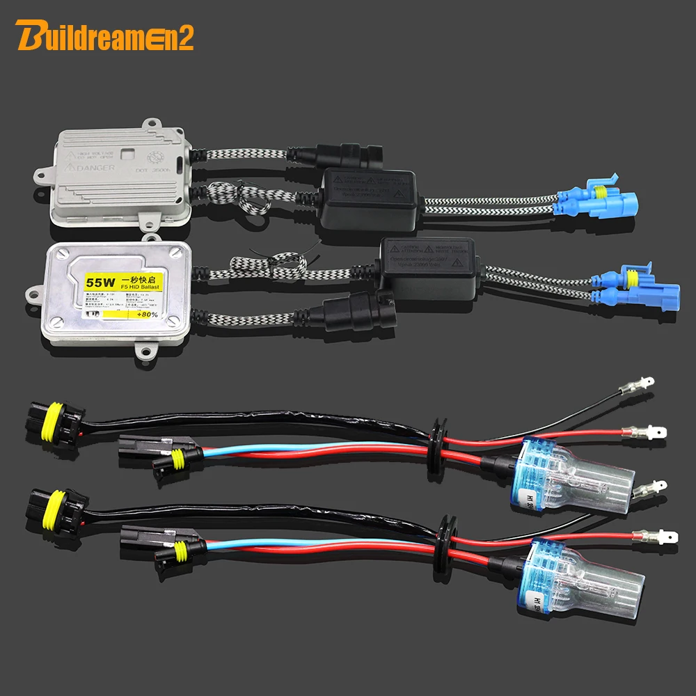 

Buildreamen2 H3 55W Vehicle HID Xenon Kit AC Ballast Bulb 3000K 4300K 6000K 8000K Replacement Car Light Headlight DRL Fog Lamp