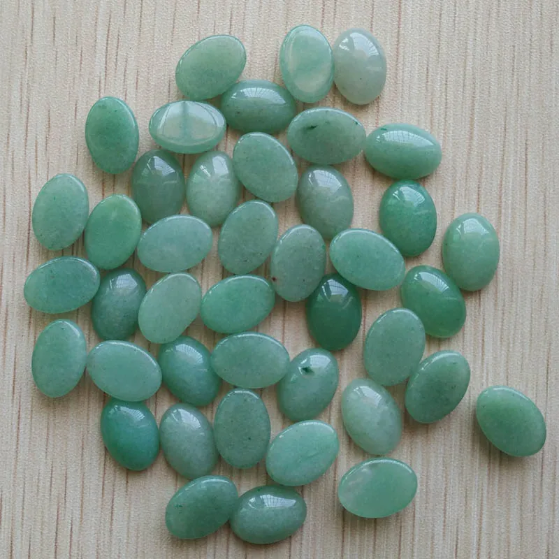 Wholesale 50pcs/lot 2017 Fashion good quality natural aventurine stone Oval CAB CABOCHON beads 10x14mm for jewelry making free