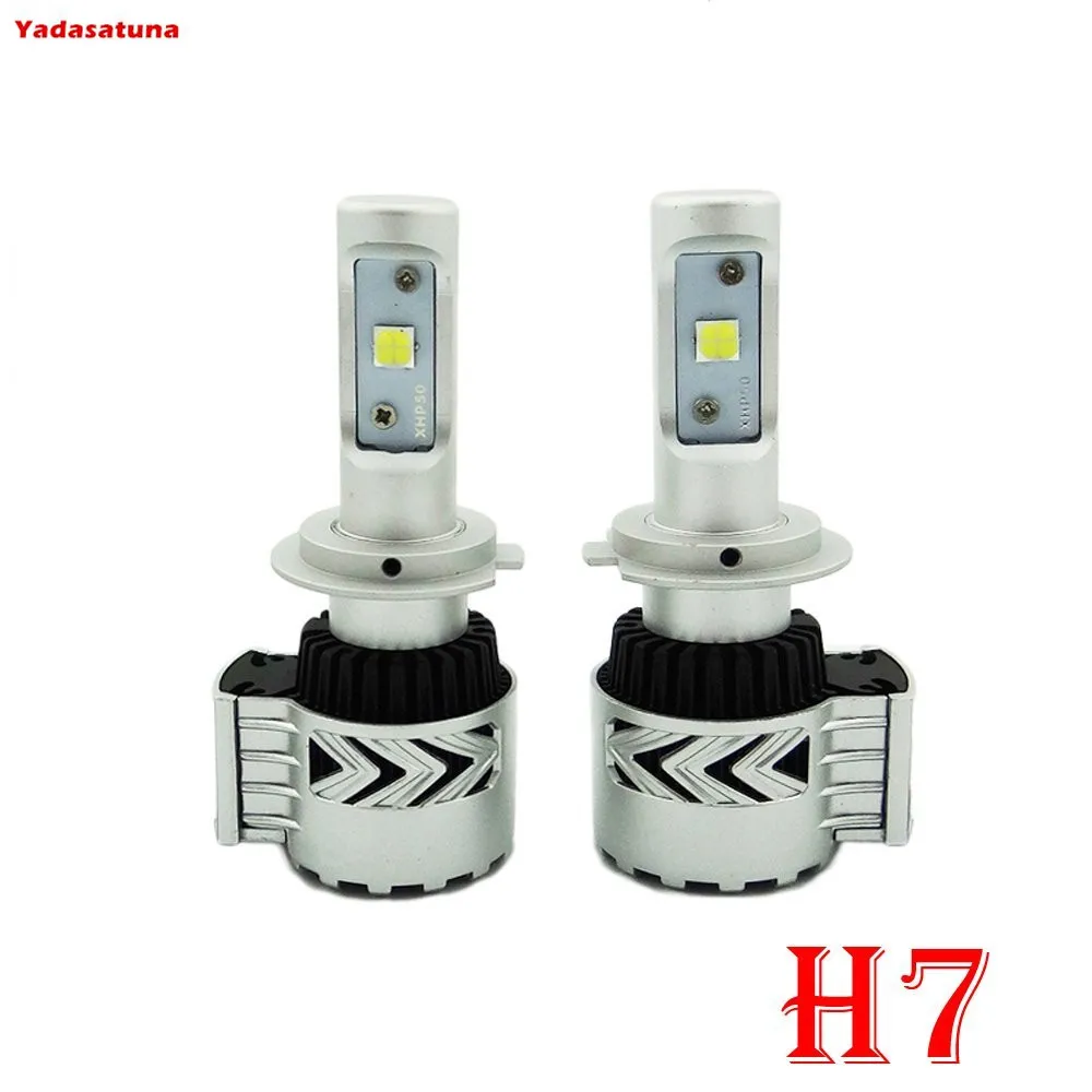 

G8 светодиодный фар Conversion Kit H7 80 Вт 12000LM XHP-50 светодиодный чипы встроенный вентилятор теплоотвода чистый белый 6000 К вождения Туман Вождение головного света