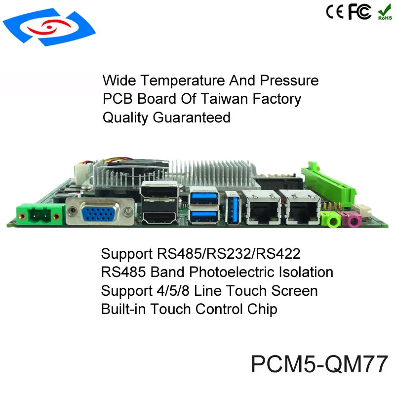 Factory Wholesale USB 3.0 Intel QM77 Low Power Industrial Laptop Application Motherboard With Dual Display