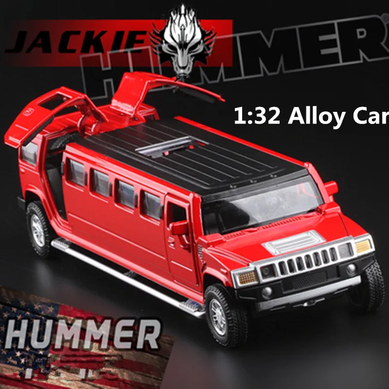 1:32 alloy cars,high simulation model hummer limousine,metal diecasts,pull back & flashing & musical, toy vehicles,free shipping