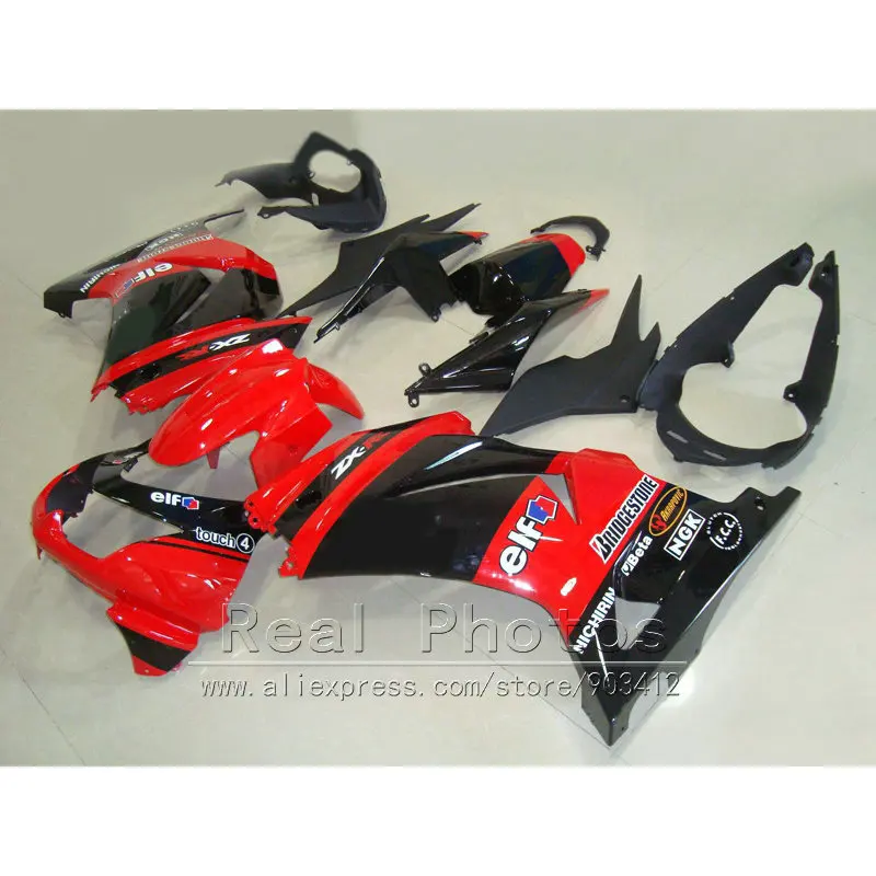 Customize road racing fairings kit for Kawasaki 2008 2010 2014 Ninja 250 EX250 08 11 14 ZX 250R red black injection fairing kits