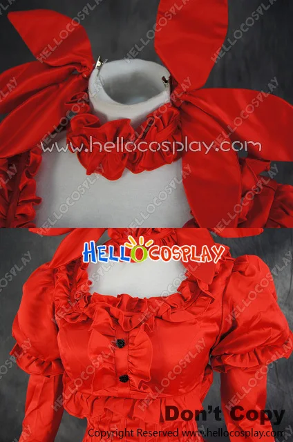 Dance In The Vampire Bund Cosplay Mina Tepes Red Dress Costume H008 image 4