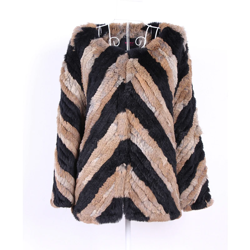 High quality Female new fashion brand winter real fur coat Rabbit fur hooded vest coat sleeveless S M L XL XXL plus size