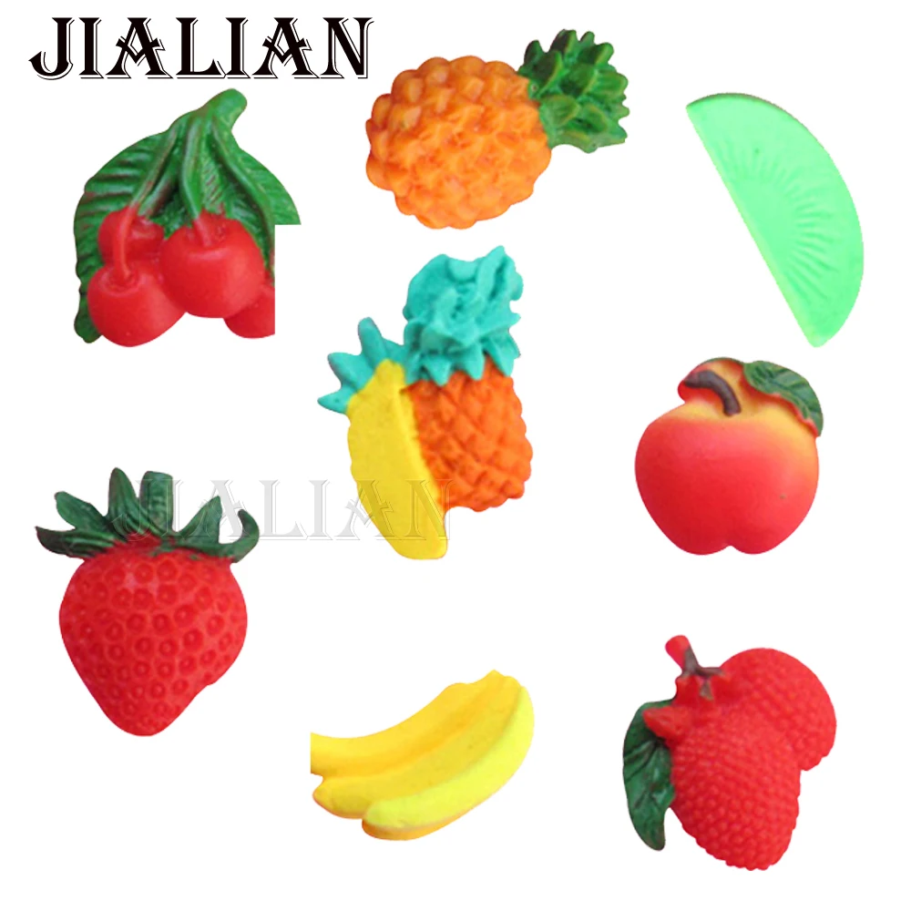 Fruit pineapple banana strawberry apple cherry chocolate cake decorating tools DIY fondant silicone mold T0265