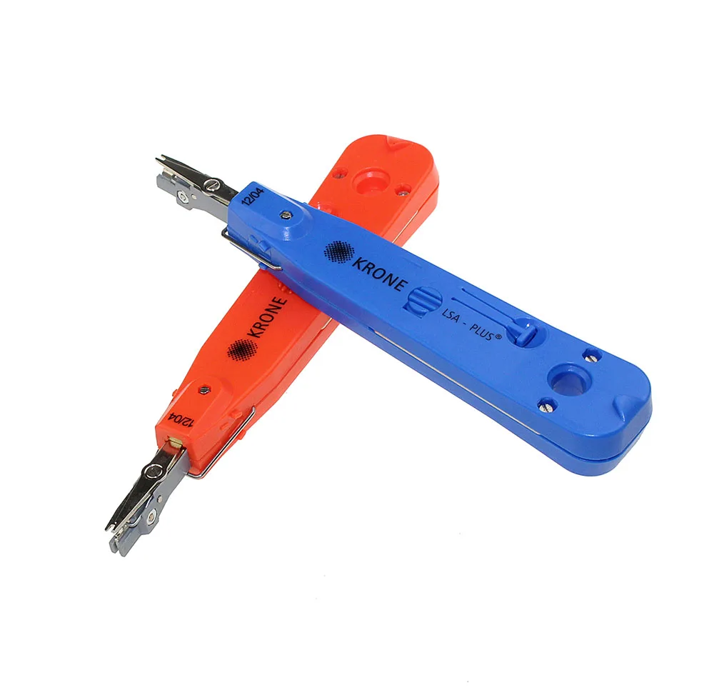 3PCS Portable KRONE LSA-Plus Punch Down Tool Kit With Sensor For Telecom Phone Wire RJ11 Ethernet LAN Network Cat5 RJ45 Cable