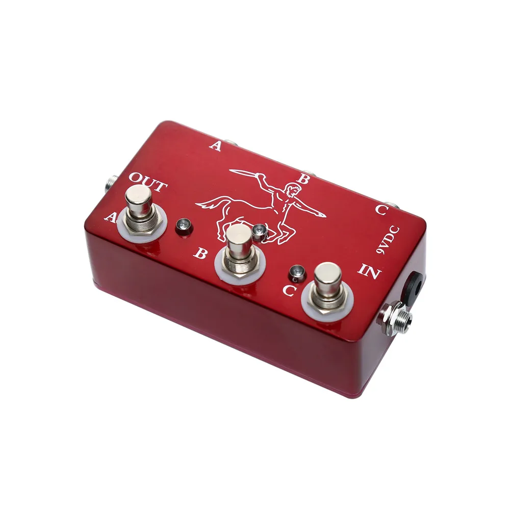 Effect looper foot pedal switch box red color electric guitar 3 loop accessories for guitar pedals