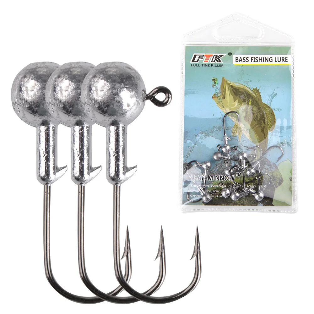 

5-10Pcs Jig Head Fishing Hook 1g-20g Jig Hooks For Soft Fishing Lure Carbon Steel Fishhooks