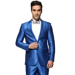 Men's Shiny Fashion Party Wedding Suits Tuxedo Costume Marriage Terno Masculino Business Suits for Men Two Pieces Jacket Pants