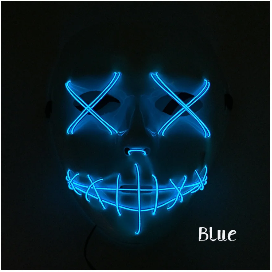 Halloween Mask LED Light Up Party Masks The Purge Election Year Great Funny Masks Festival Cosplay Costume Supplies 9 colors