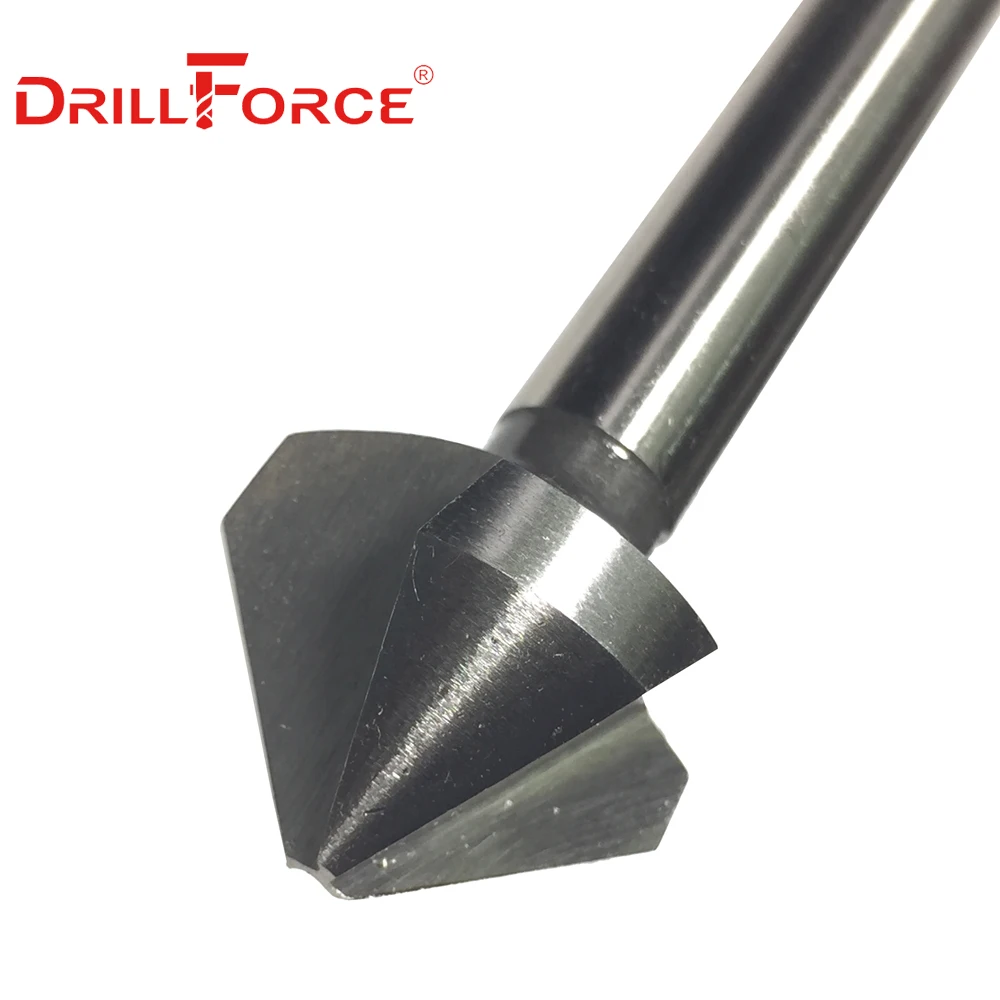 Drillforce narzędzia 4.5-40mm HSSCO Cobalt 3 flet 90 stopni skos wiertło rozwiercające bitów (10/14.4/16.5/20.5/25/31mm)