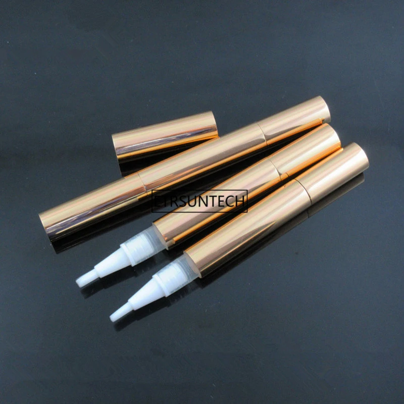 100pcs Aluminium Gold Silver 3ml twist up pen empty package teeth whitening pen whitenting gel pen F2235