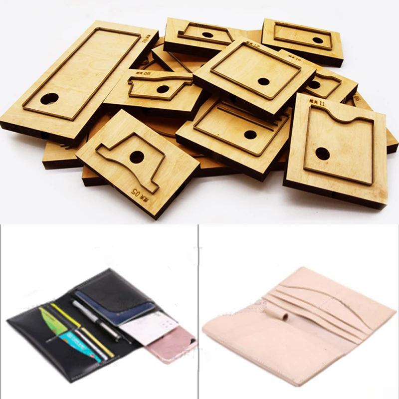 190x110x20mm leather craft card holder folded wallet phone case die cutter knife mould hand machine punch tool set