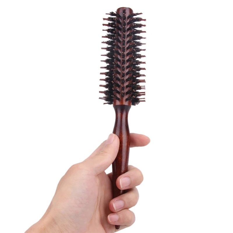 Professional Round Hair Salon Styling Temperature Color Change Radial  Hairdressing Barrel Curler Brushes Comb