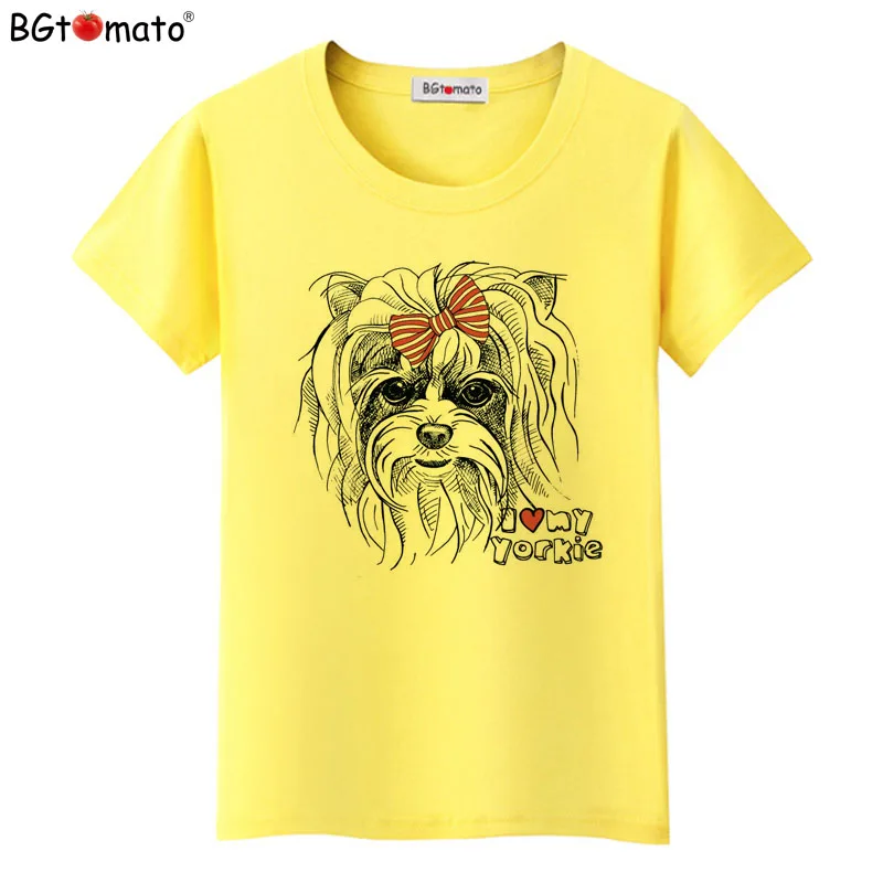 

BGtomato 2021 Summer Naughty Dog 3D Lovely T Shirt Women Printing Originality O-Neck Short Sleeve T-shirt Tops Tee