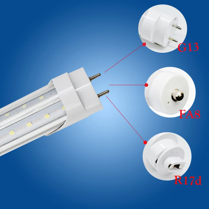 

Toika 15pcs G13 FA8 R17d T8 V-Shape LED Tube Light 60W 1800MM High brightness clear cover, SMD2835 25LM/PC