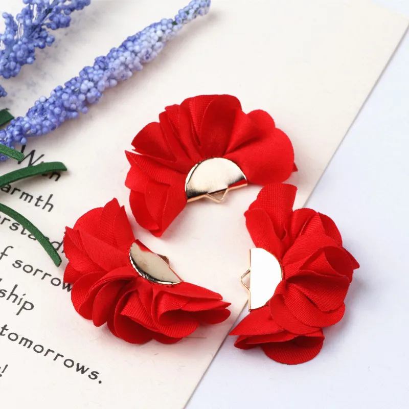 10 pièces mélange de couleurs tissu fleur gland breloques pendentifs fournitures glands pour boucle d'oreille collier Bracelet faisant des accessoires de bijoux