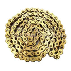Gold 420 Chain 104 Links For Chinese 110cc 125cc Engine Pit Dirt Motor Trail Bike ATV Quad 4 Wheeler Motorcycle