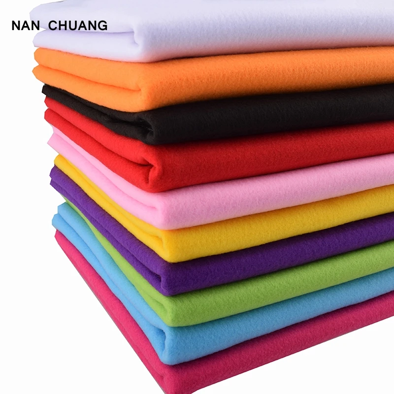 Non Woven Felt Fabric 1.5mm Thickness Polyester Soft Felt Of Home Decoration Pattern Bundle For Sewing Dolls Crafts 45x90cm