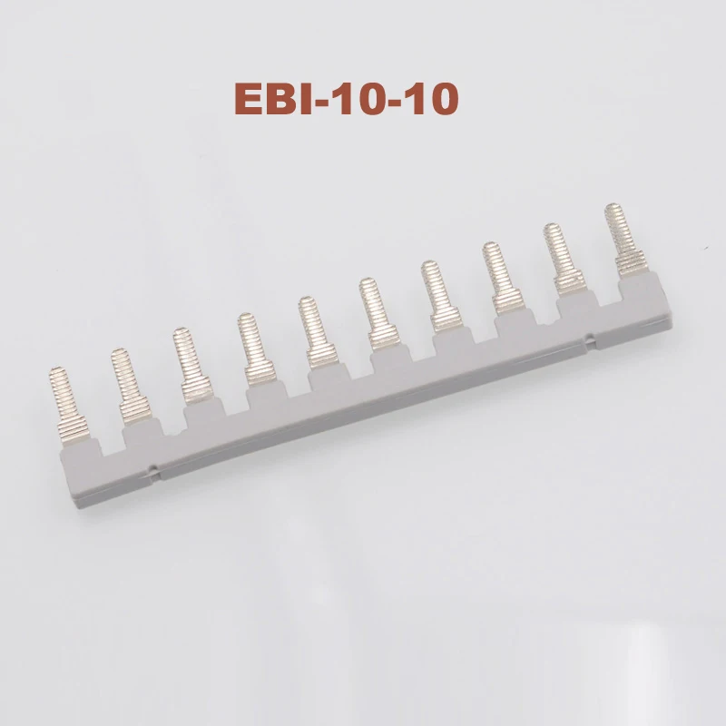 

5Pcs EBI10-10 Side Plug-in Connector Din Rail Terminal Block UK-10N Center Short Circuit Wire Connection Strip UK Fittings