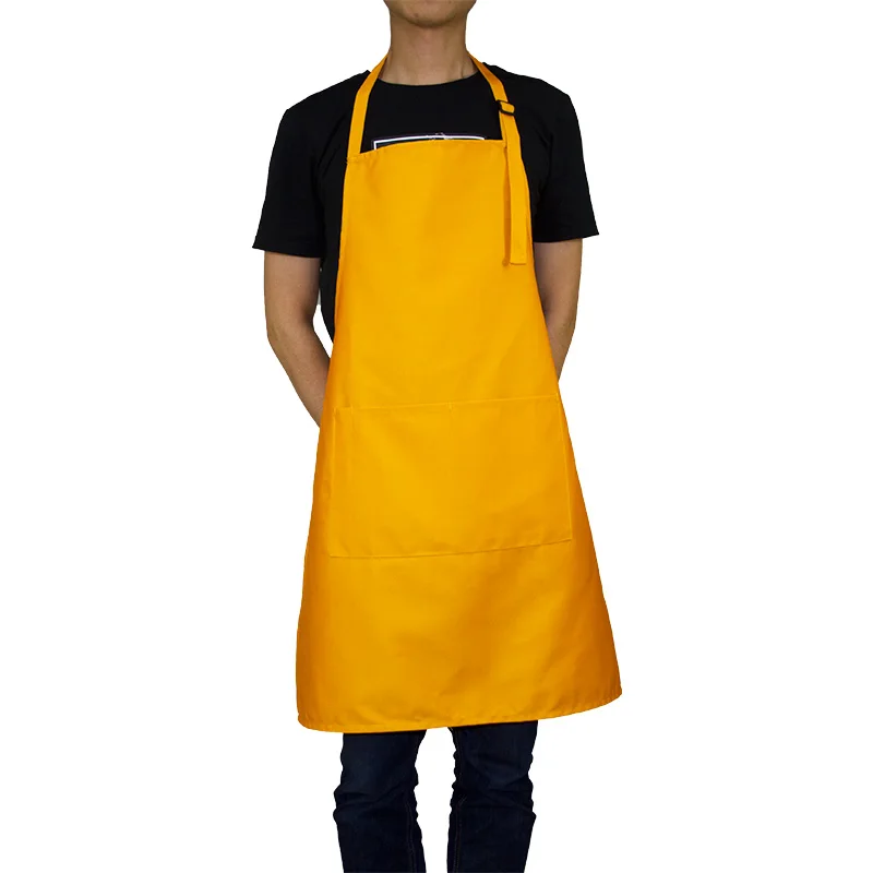 

2024Korean Aprons for Woman Waitressing Apron Pockets Adjustable Neck with 2 Pockets 10 Color Shave apron funny
