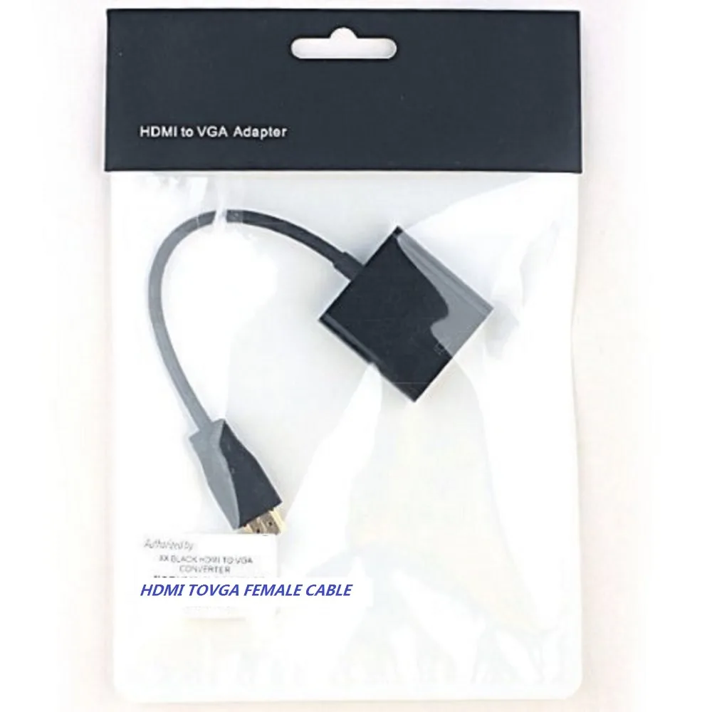 laptop to projector HDMI-compatible to vga cable converter adapter hdmi-vga video convertor hdmi-vga cable male to female