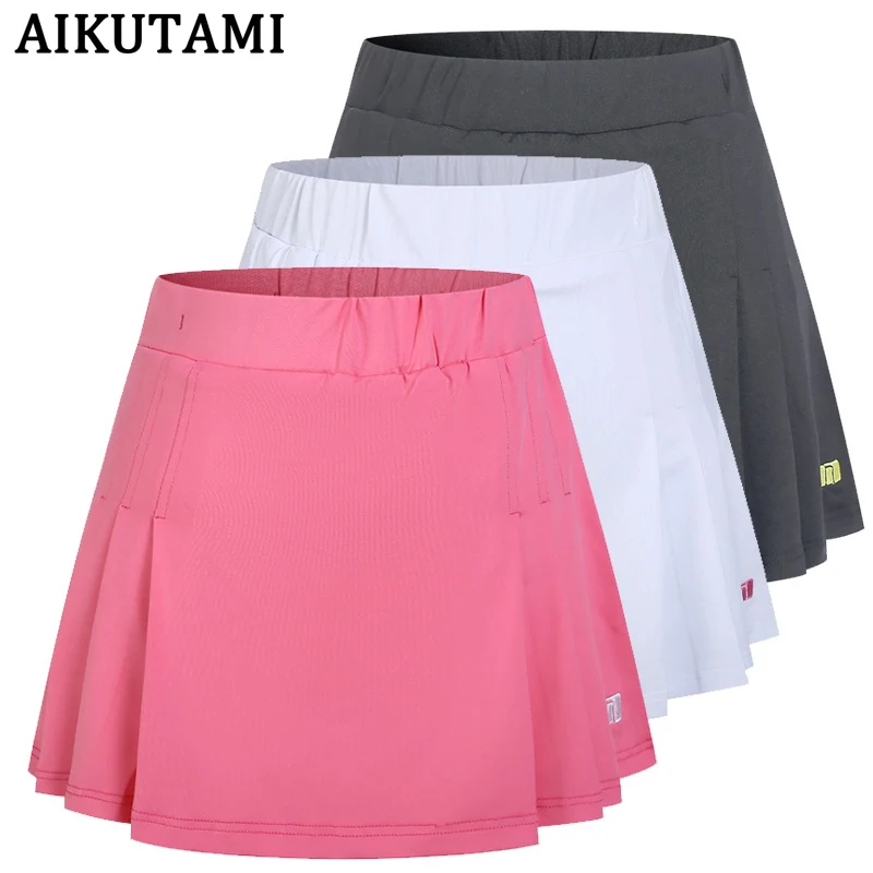 Pro Tennis Skorts Women Anti-emptied Breathable Quick Dry Elastic Waist Skort Sport Pantskirt Badminton Workout Tennis Skirt