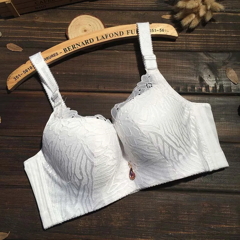 White big bust bra 115E 115C 110E 110DD 105E 100D 95D 90D 85D 80D C D E F cup TOP sexy lace shoulder strap V push up bra C3313