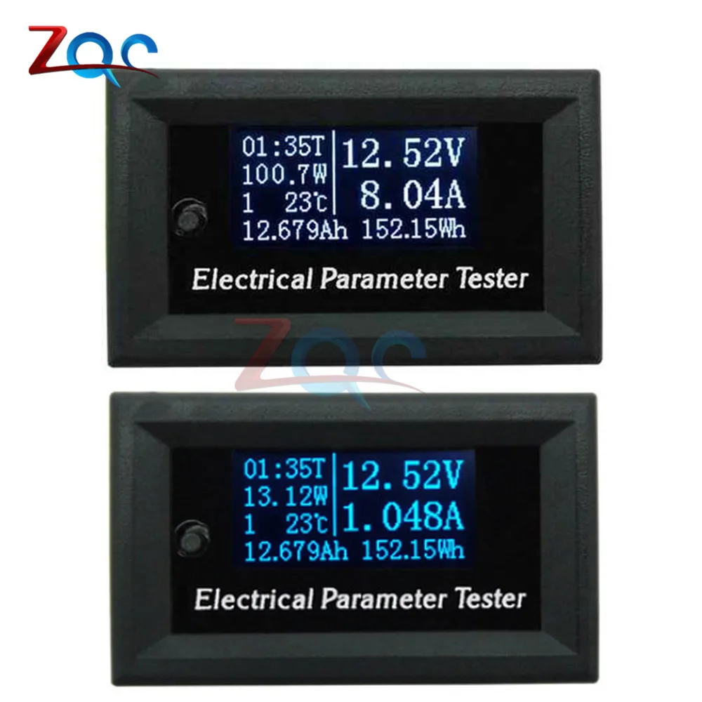 

33V 10A 3A 7in1 OLED Multifunction Tester Voltage Current Time Temperature Capacity Power voltmeter Ammeter electrical meter