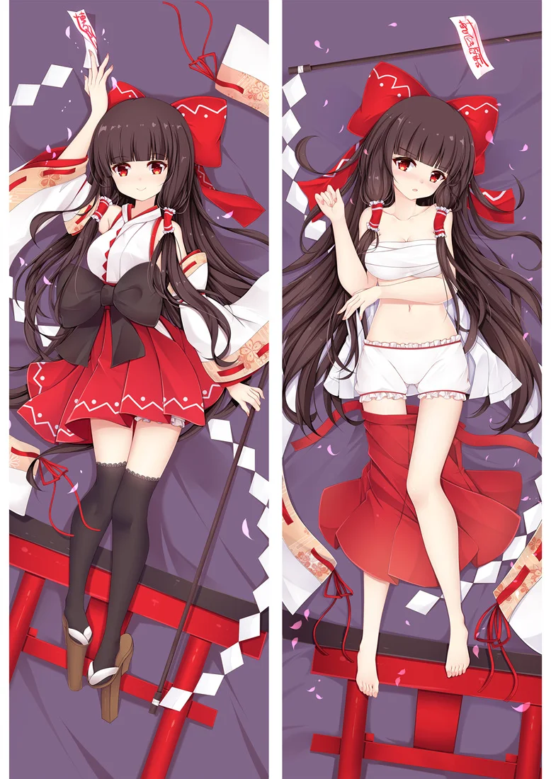 Touhou Project Hakurei Reimu Anime full body pillow cover case Decorative Hugging Body Dakimakura pillowcases18117