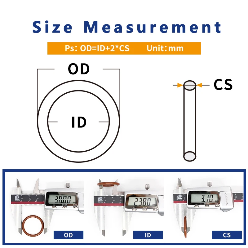 10PCS/lot Brown FKM Fluorine Rubber O-rings Seals CS2mm OD17/18/19/20/21/22/23/24/25/26/27/28/29*2mm O Ring Seal Gasket Rings Wa