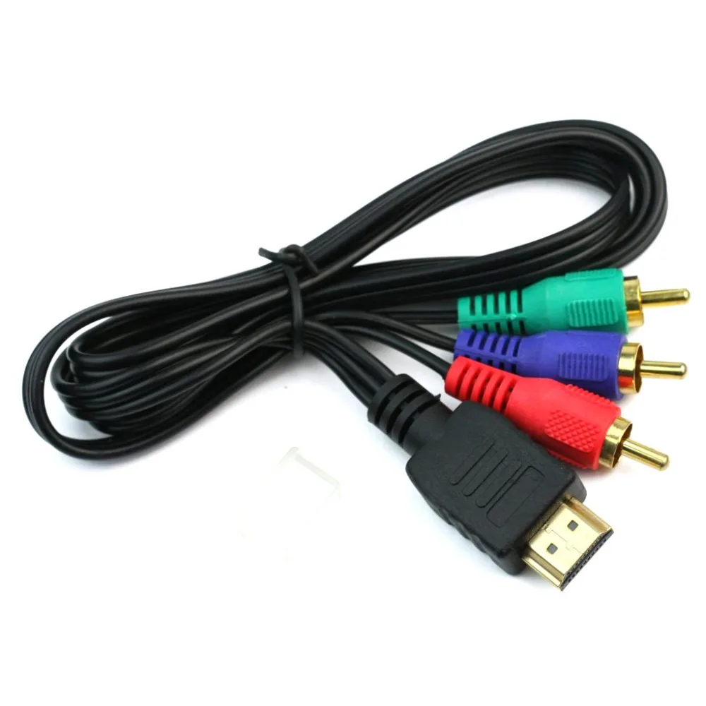 Hight Quality HDMI-compatible To 3RCA 3 RCA Adapter Connection function Video Component Convert Cable 3FT 1M For HD TV