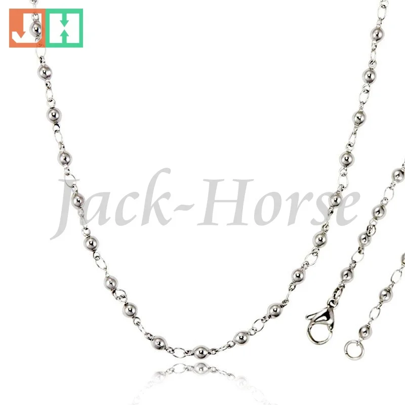 

Newest 50 and 60cm 316L Stainless steel ball chain necklace women