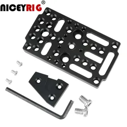 NICEYRIG Switching Cheese Easy Plate Quick Release Plate with V-Lock Male Adapter for Raiblocks, Dovetails(1 set) 1/4 3/8 Holes