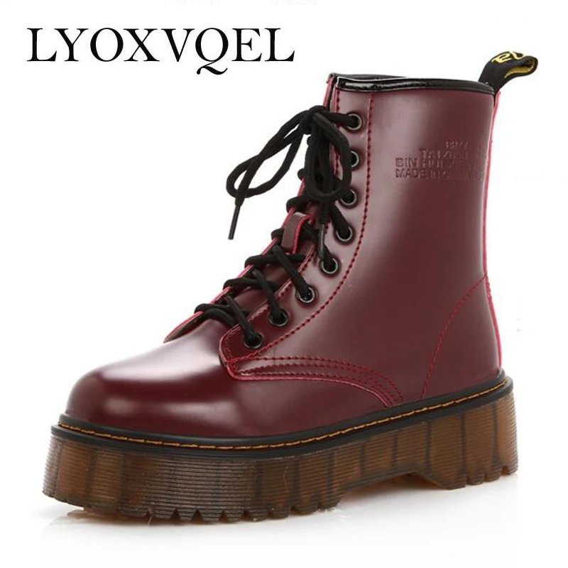 High quality platform autumn and winter add cotton warm motorcycle boots women\'s punk ankle boots size 35-40 C062